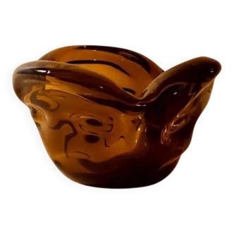 Modern vintage glass bowl Gyula Budveszel Hungary 1990s