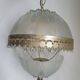 Large vintage ball chandelier with tassels