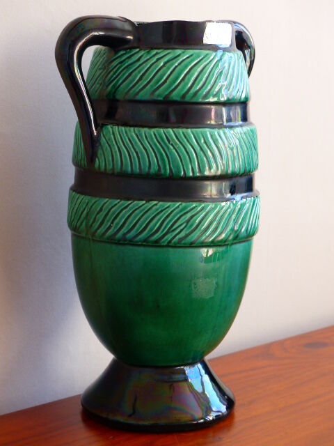 Vase ceramic glazed St. Clement by Blanche Letalle.