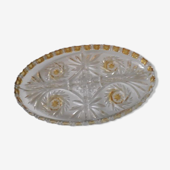 Appetizer plate in cast glass 60 years
