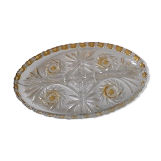Appetizer plate in cast glass 60 years