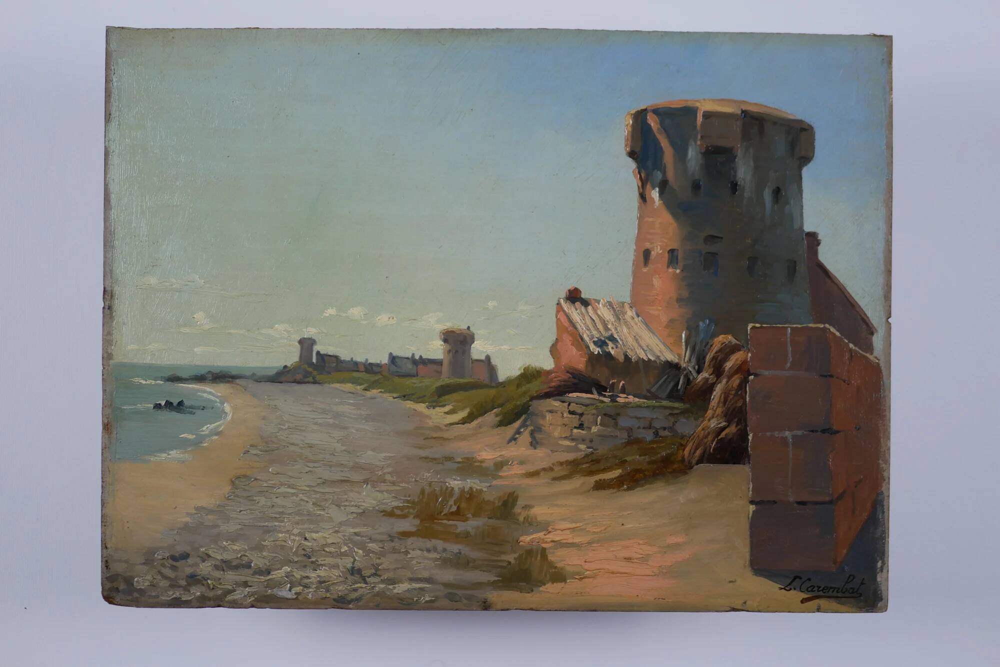 Louis CAREMBAT, Côte de Granville, Jersey, August 1898. Oil on panel.