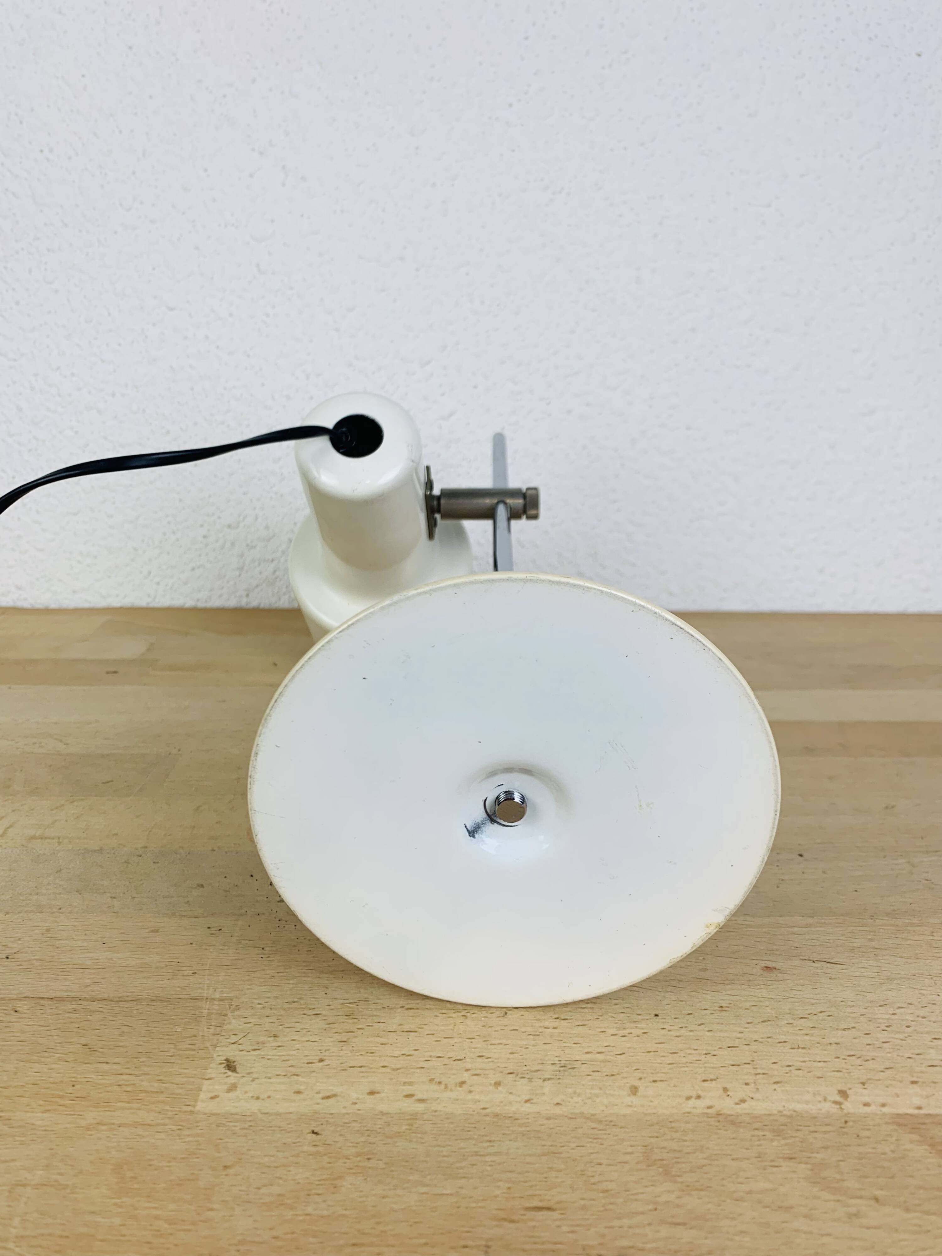 Vintage 60s white spotlight desk lamp