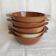 5 vintage stoneware bowls with handles, France