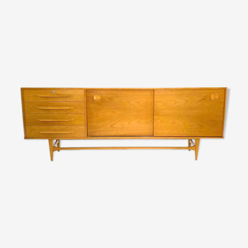 Vintage cherry wood sideboard - georg pollmann möbelfabrik, 1960s