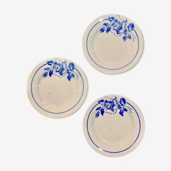 Blue Digoin Sarreguemines Plates