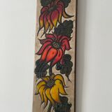 Vintage Vallauris ceramic painting "La Grange"