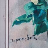 Paire de peintures à l'huile "Roses"