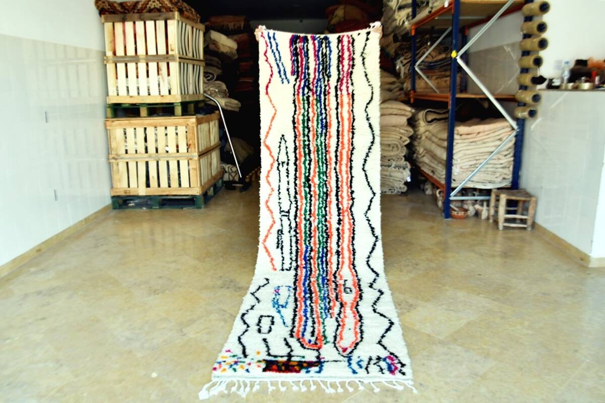 Azilal Moroccan Berber hallway rug 294 x 88 cm New