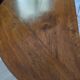 Antique half-moon walnut round table