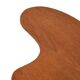 Biomorphic teak and brass side table from the 1950s–1960s