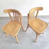 Lot 6 chairs bistro light wood