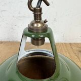 Industrial Green Enamel Factory Pendant Lamp from Coolicon, 1950s