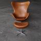 Early Egg chair with footstool by Arne Jacobsen for Fritz Hansen, Denmark 1960s