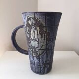 A. Camos Vallauris Blin style ceramic pitcher/jug