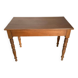 Table en bois massif pieds tournés 100x52cm