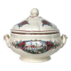 Earthenware tureen from sarreguemines obernai model illustrated by henri loux