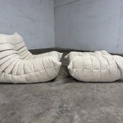 Ligne Roset Togo 1-seater in pouf in Beige Corduroy 10/10
