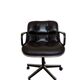 Charles Pollock Knoll Office Chair - Black Leather (Signed Model)