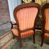 Louis Philippe bench and pair of armchairs