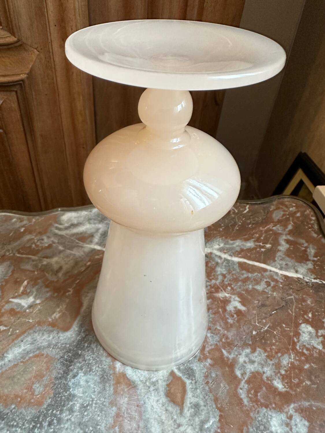 Pink Opaline Vase H 20 cm - 1950s