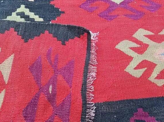 Tapis Kilim turc vintage tissé main
