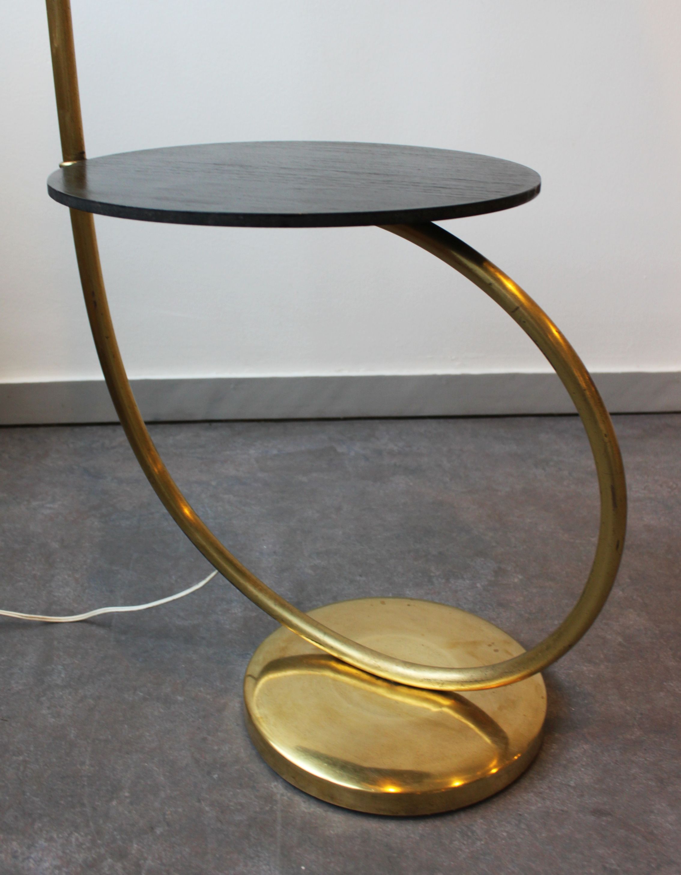 Floor lamp with shelf by Kaiser, Germany, 60's.