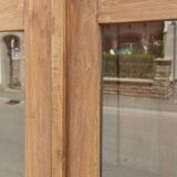 Old wooden glass cabinet