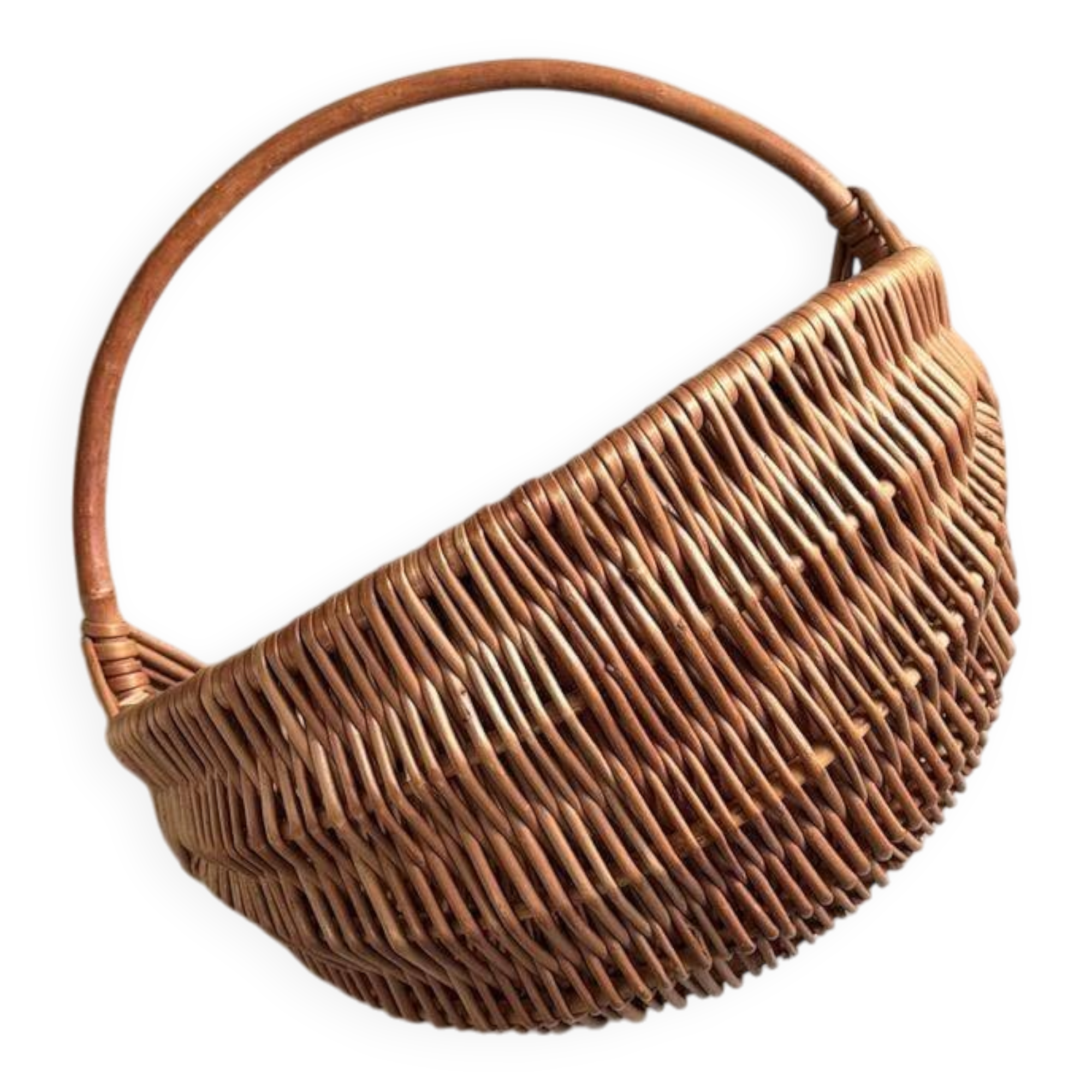 Vintage wicker wall hanging basket