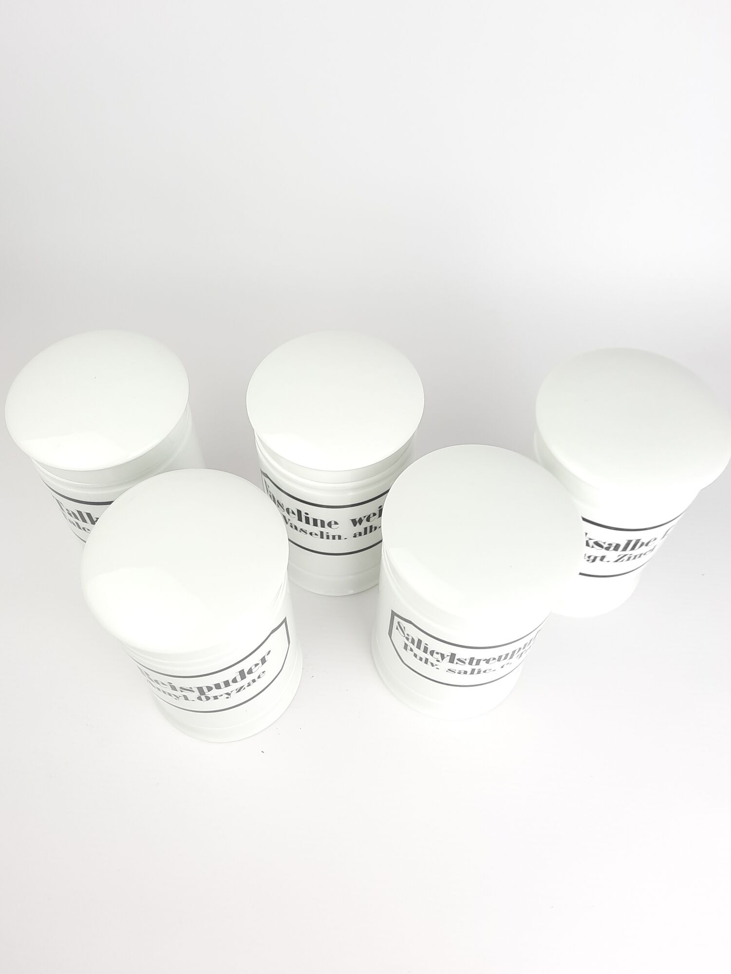 Porcelain apothecary jars