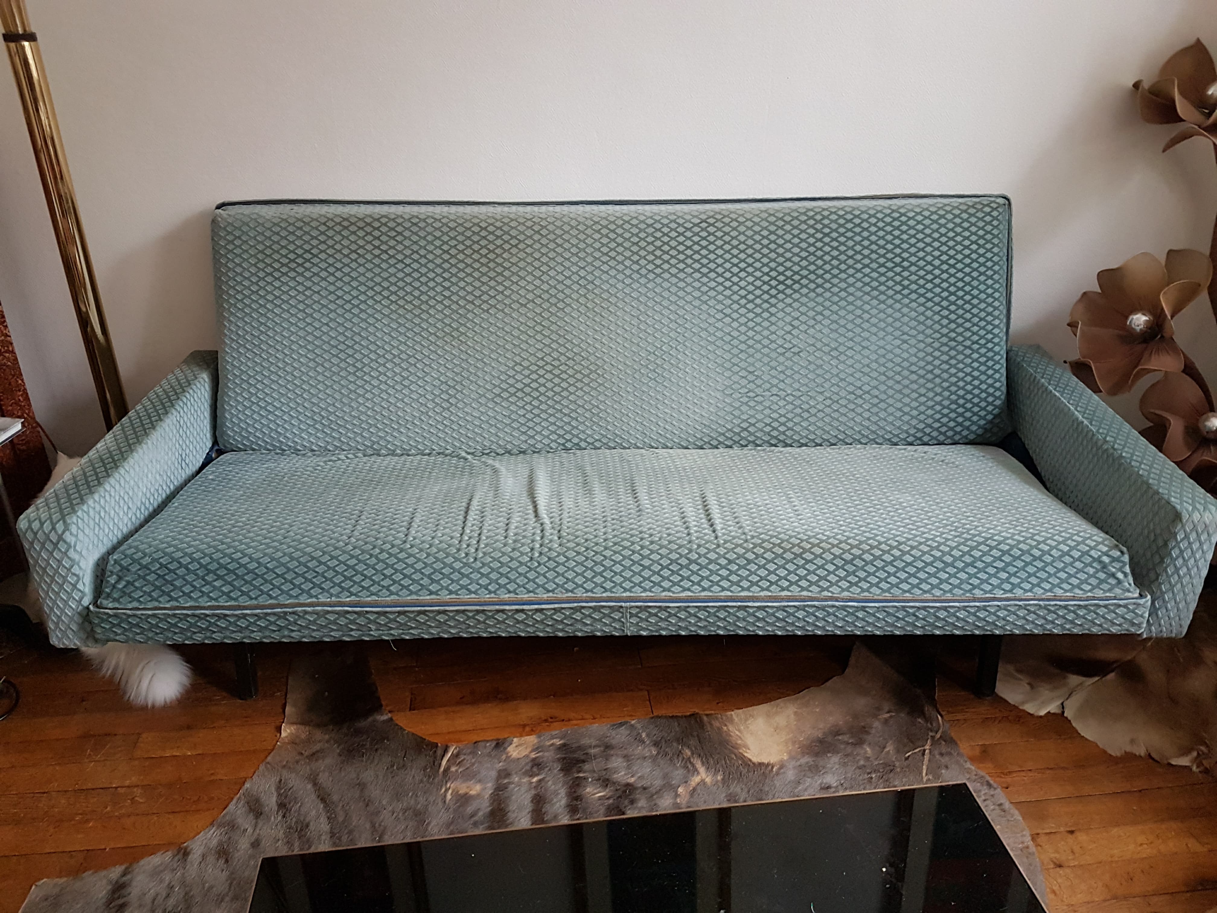 Sofa day bed convertible 50s 60s