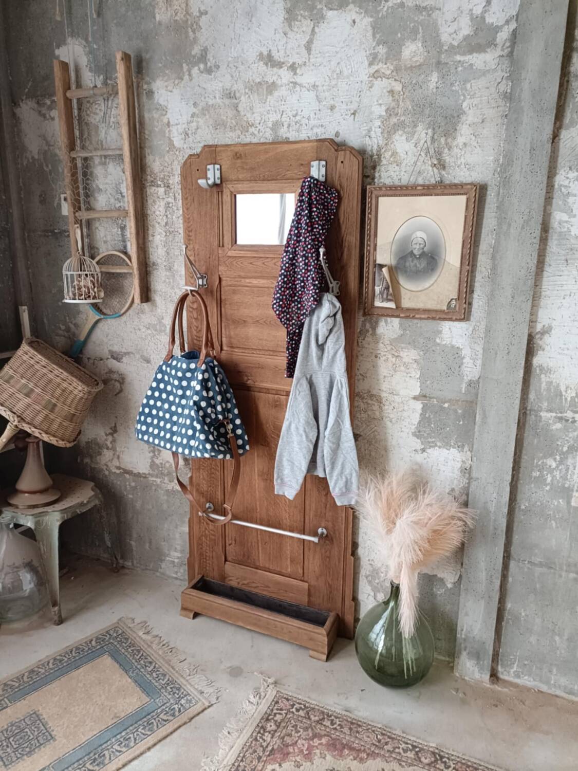 Wooden coat rack