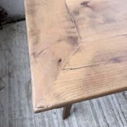 Table de ferme merisier pieds galbés XIXème