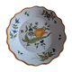 Glazed terracotta cap plate with yellow tulip