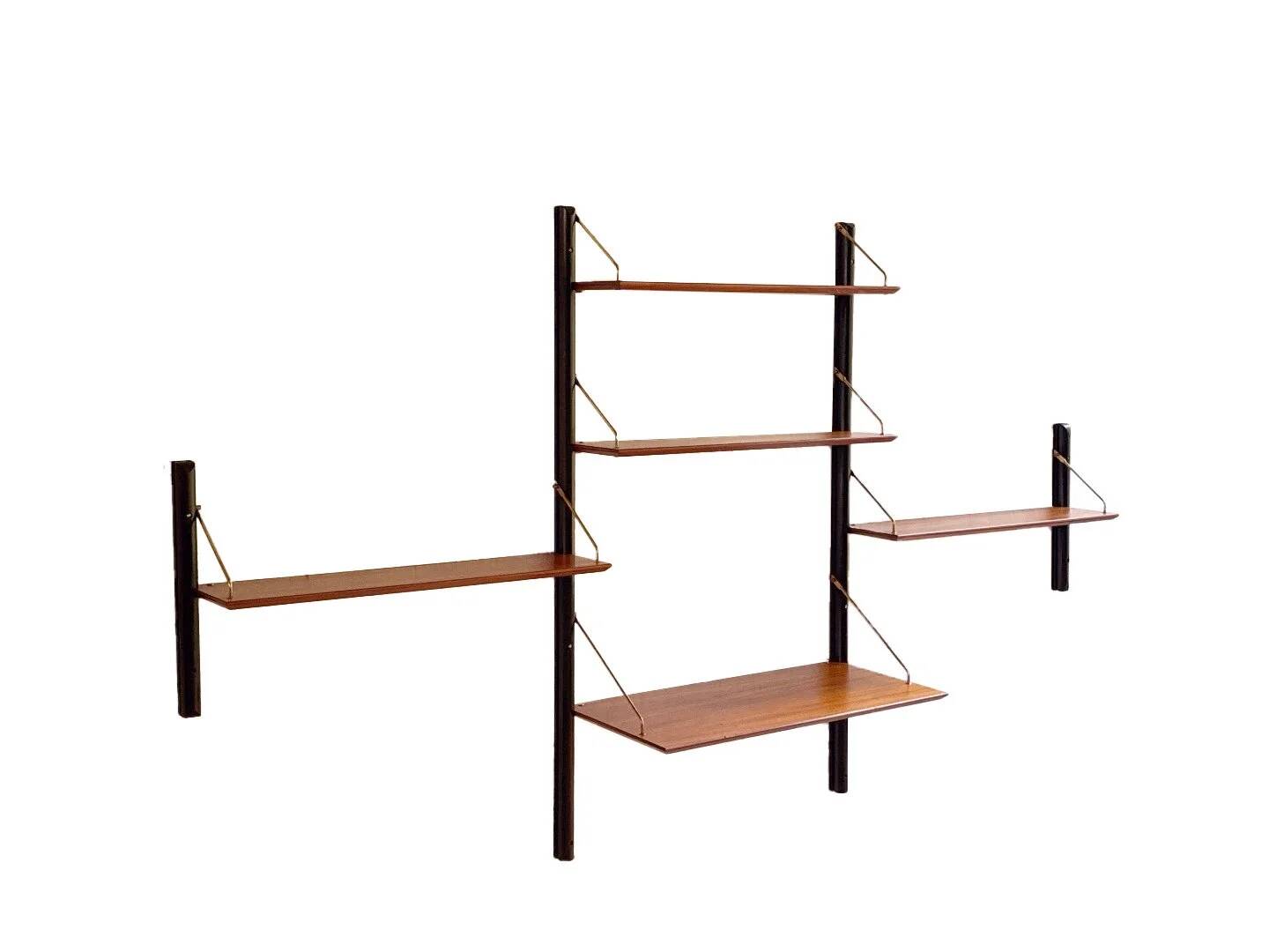 Vintage 3-piece wall unit with desk by Louis van Teeffelen