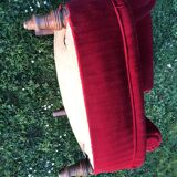 Napoleon III red velvet shepherdess chair