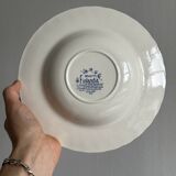 6 Myott plates in English porcelain, blue and white floral pattern
