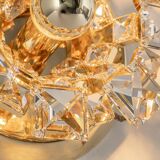 Pair of wall sconces in gilded crystal by Palwa, Germany, 1960s.