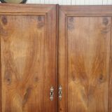 Portes d"armoire placage noyer ancienne
