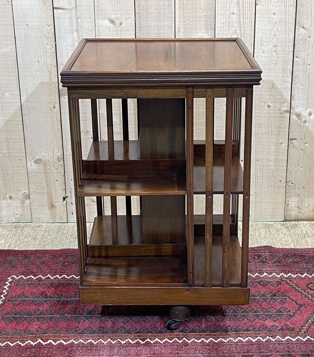 1930s mahogany revolving bookcase