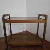 Desserte / Chariot de bar en bois du milieu du siècle style danois