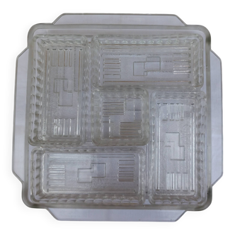 Plateau en verre et ses raviers