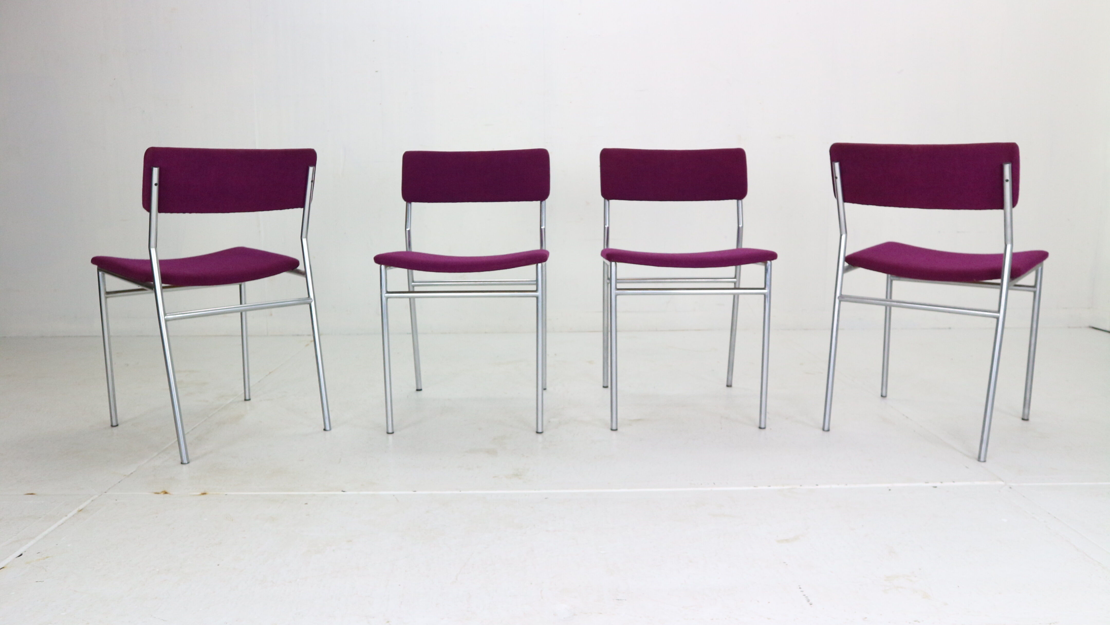 Set of 4 dinning room chairs Martin Visser "SE07"  for 't Spectrum Bergeijk, 1960