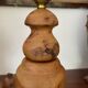 Lamp foot made of vintage olive wood