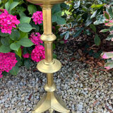 Large solid brass candle holder