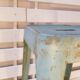 Tabouret vintage industriel en tôle