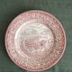 Ensemble de 10 assiettes plates en faïence anglaise, EIT England, décor champêtre