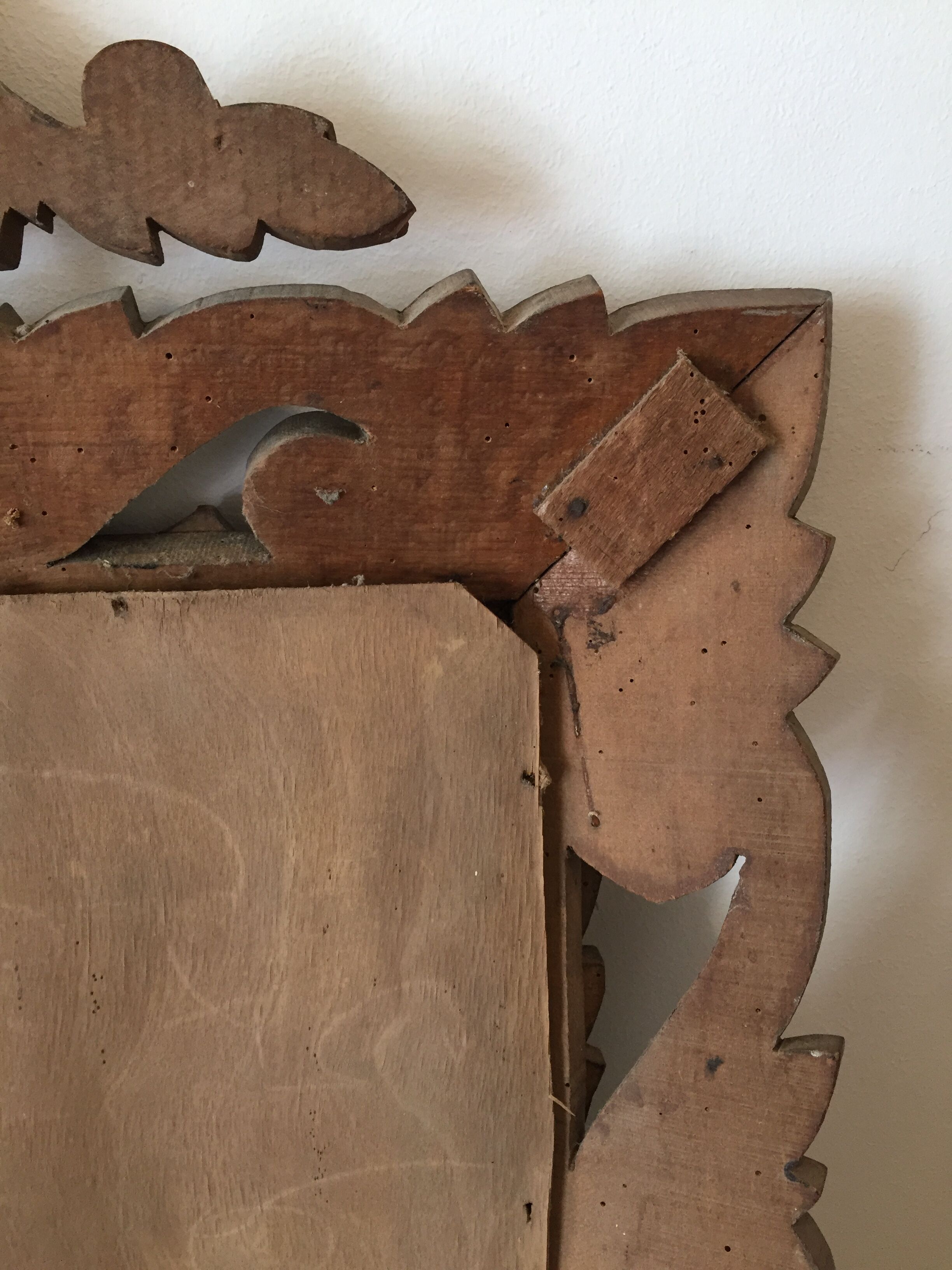 Large wooden mirror