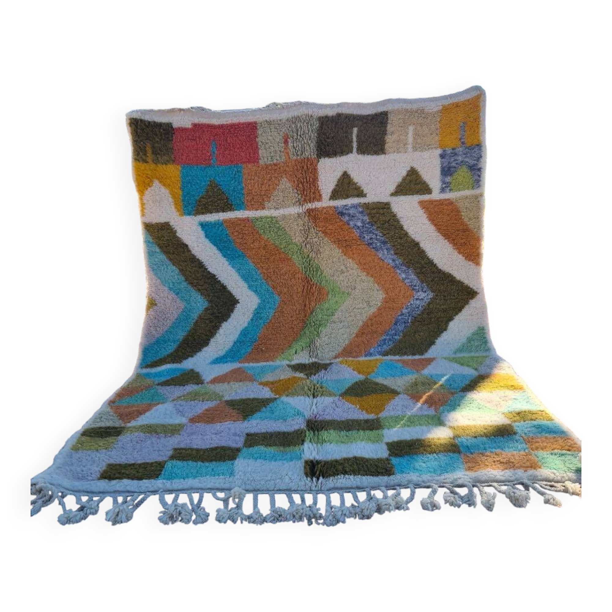 Handmade wool Berber rug 300X200 cm