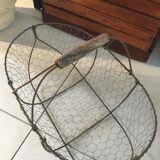 Old metal wire basket
